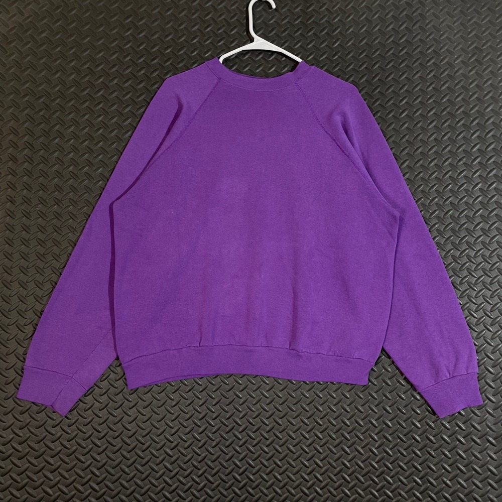 Vintage Tultex Purple Crewneck Pullover Long Sleeve Sweater Women's Size‎ XL